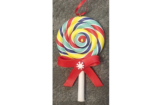 [121682] Christmas lollipop pendant 8 cm