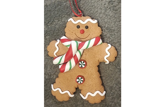 [121686] Pendentif biscuit de Noël 8 cm