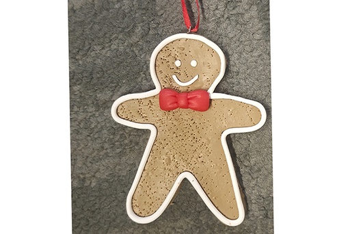 [121688] Pendentif biscuit en pain d'épices 8 cm