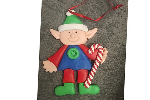 [121694] Christmas elf pendant 8 cm