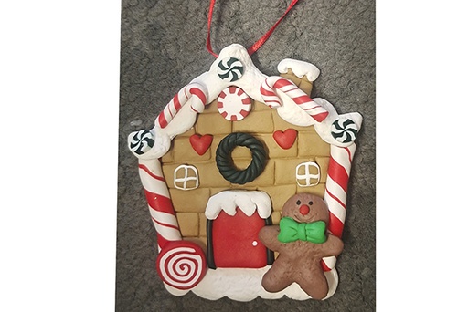 [121699] Christmas house pendant 8 cm