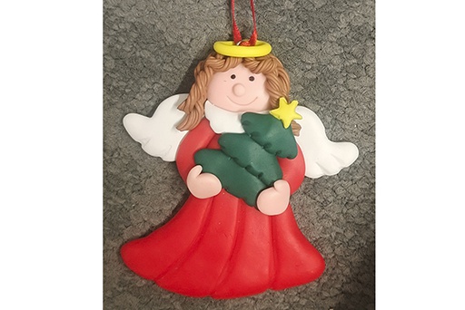 [121706] Christmas angel pendant 8 cm