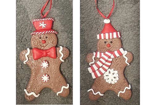 [121717] Assorted gingerbread cookie pendant 8 cm