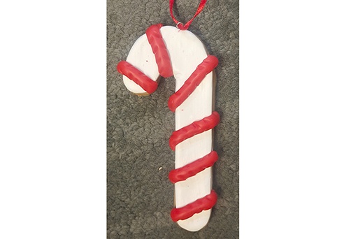 [121737] Christmas cane pendant 8 cm