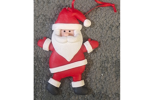 [121738] Santa Claus Christmas doll pendant 8 cm