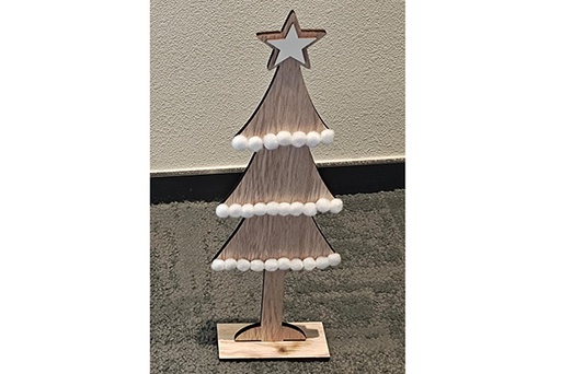 [121739] Figurine en bois de sapin de Noël assortiment 10/34 cm