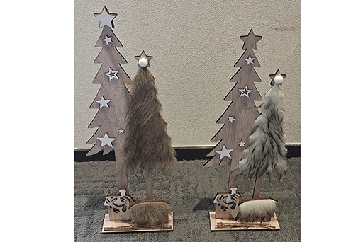 [121741] Wooden Christmas tree figure assorted 15/45 cm