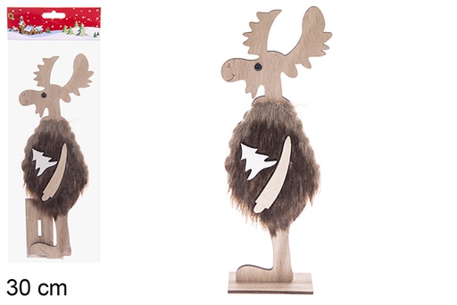 [121774] Figura madera reno Navidad 30 cm