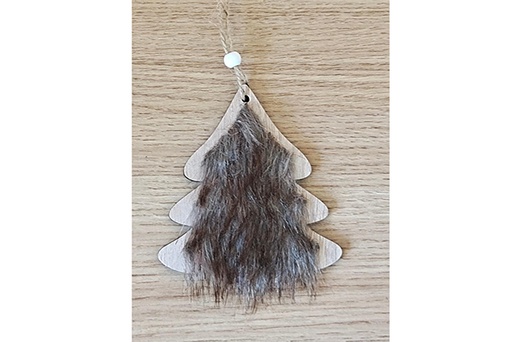 [121784] Wooden Christmas tree pendant 12 cm