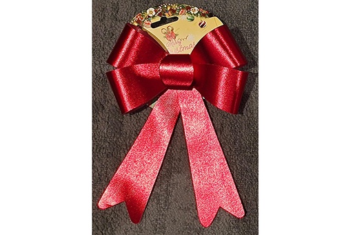 [121831] Red Christmas bow 18x24 cm