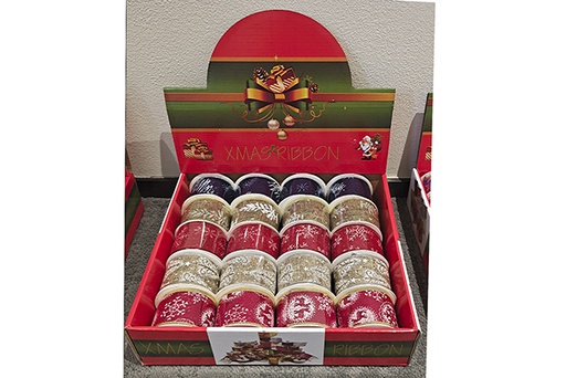 [121913] Christmas decorated ribbon 270x5 cm