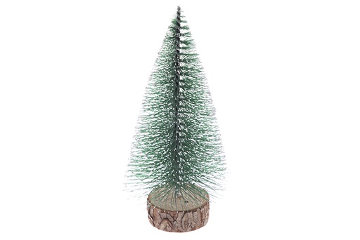 [121923] Arbre PVC vert avec socle en lin 15 cm