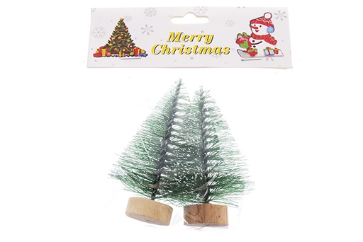 [121950] Pack 2 alberi innevati 7,5x2,5 cm