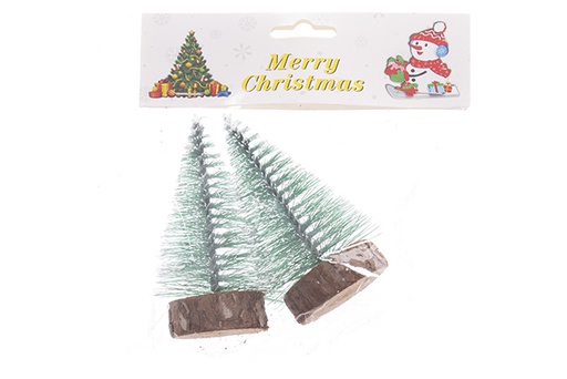 [121952] Pack 2 alberi innevati 9,5x3,5 cm