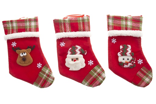 [121961] Decorated Christmas sock 27x16 cm