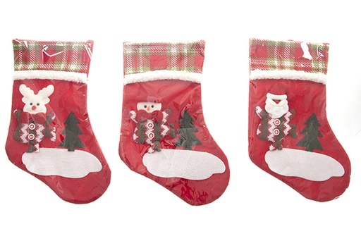 [121963] Decorated Christmas sock 35x22 cm