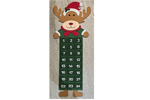 [121996] Christmas Advent calendar reindeer 21x79 cm