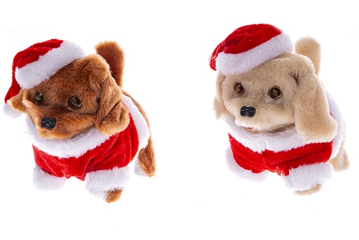 [122018] Dog doll with Christmas hat assorted models