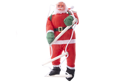 [122062] Babbo Natale con tuta impermeabile e scaletta 50 cm