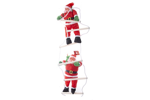 [122065] Babbo Natale con tuta impermeabile e scaletta 2x40 cm