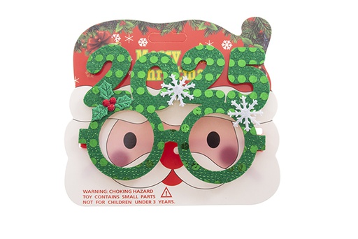 [122104] Green Christmas glasses
