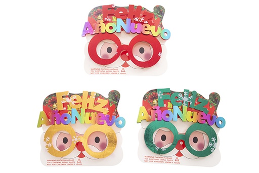 [122105] Christmas glasses 3 assorted colors