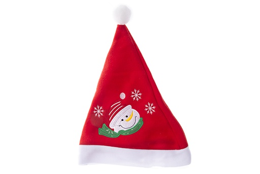 [122110] Gorro Papa Noel rojo decorado
