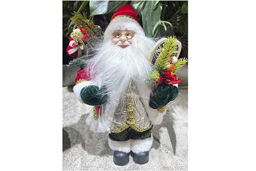 [122155] Vestido de Papai Noel em PVC lantejoulas douradas 13 cm