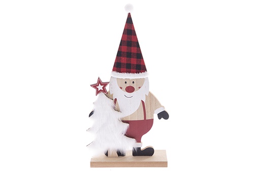 [122178] Wooden Santa Claus for Christmas decoration 30 cm