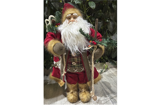 [122184] Vestido de Papai Noel em PVC lantejoulas douradas 13 cm