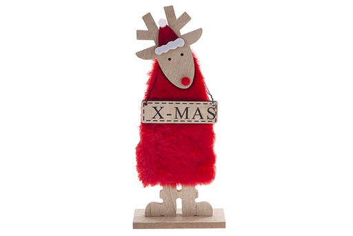[122284] Reno madera para decoración Navidad 30 cm
