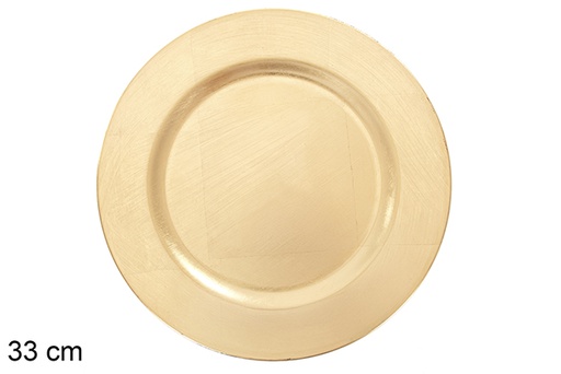 [122346] Bajo plato oro mate 33 cm