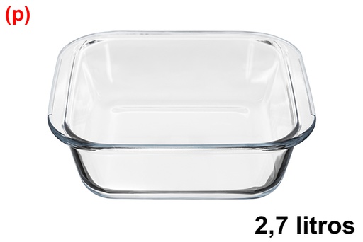 [122377] Fuente cristal rectangular 2.7 litros