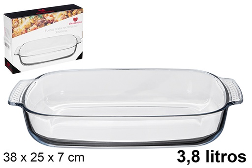 [122378] Fontaine rectangulaire en verre 3,8 litres