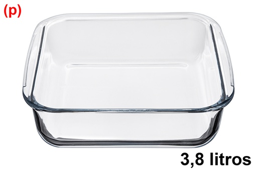 [122378] Fuente cristal rectangular 3,8 litros