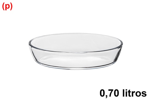[122379] Fuente cristal ovalado 700ml