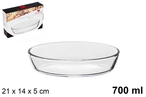 [122379] Oval glass fountain 700ml