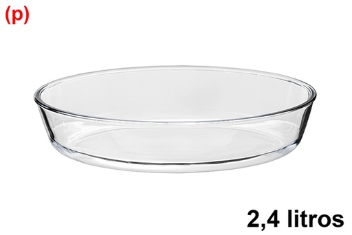 [122381] Fuente cristal ovalado 2,4 litros