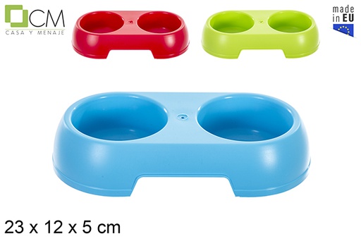 [122388] Double round pet feeder 23x12 cm