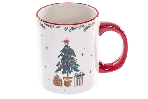 [122402] Christmas ceramic mug decorated with tree 300 ml