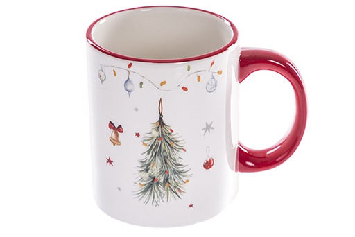 [122405] Taza cerámica Navidad decorada Arbol 300 ml