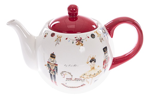 [122419] Christmas ceramic teapot decorated with Nutcracker 950 ml