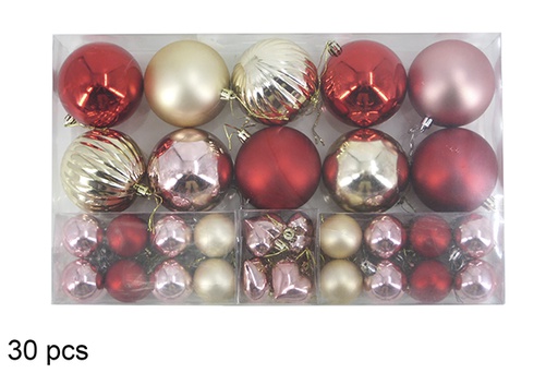 [122429] Pack 30 palline di Natale assortite-1