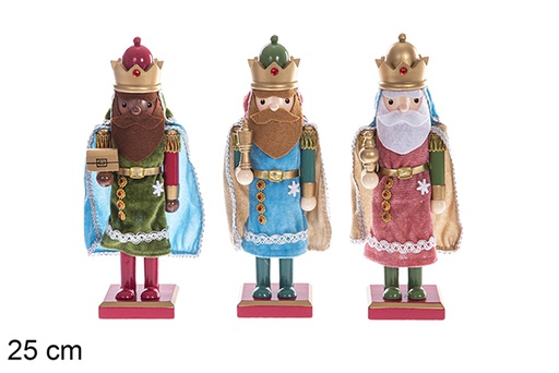 [122432] Cascanueces tres Reyes Magos surtido 25 cm