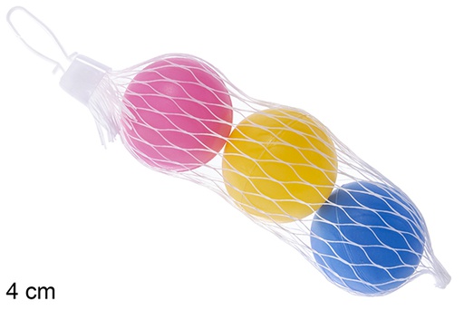 [122471] Pack 3 pelotas para palas de playa 4 cm