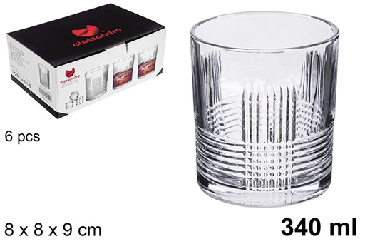 [122482] Bicchiere da whisky in vetro 340 ml