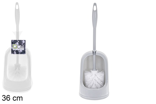 [122528] Escobillero redondo gris/blanco surtido 36 cm