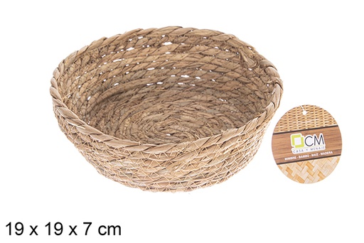 [122612] Cesta seagrass redonda natural 19x19x7 cm