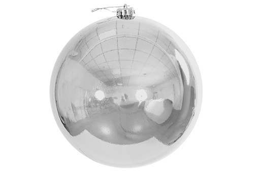 [122634] Bola de Navidad plata brillo 15 cm