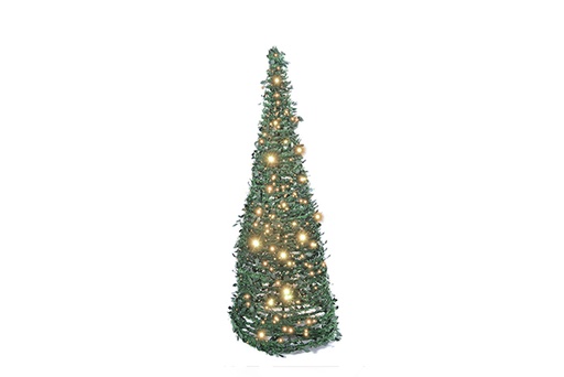 [122663] Foldable Christmas tree with USB LED lights 180 cm